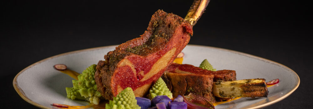 Vegan rack of lamb - even with bones