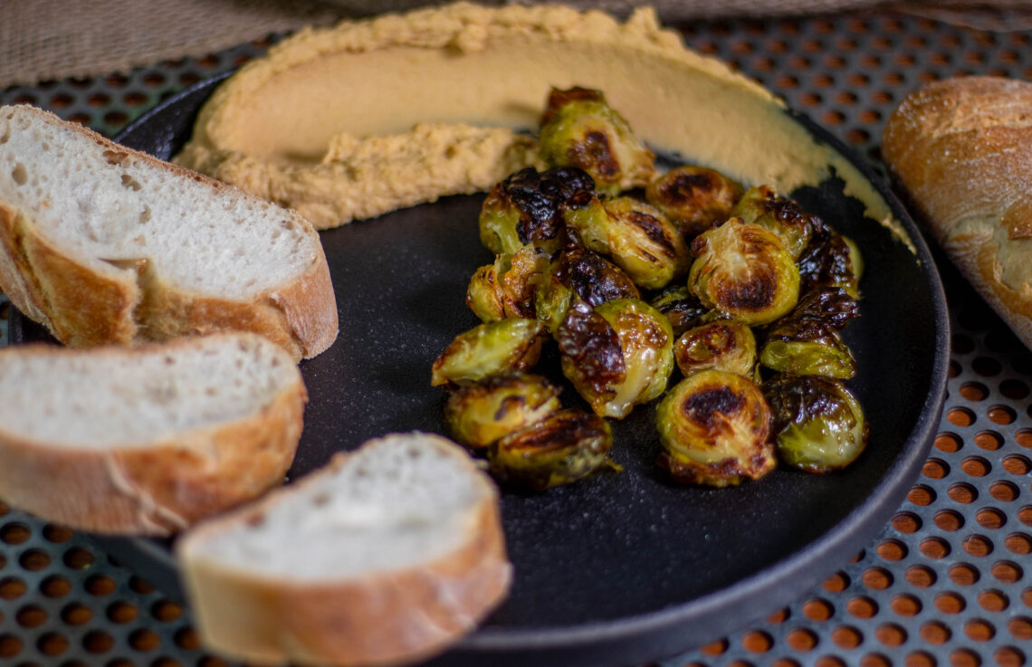 Crispy Brussels Sprouts from the Oven with Balsamic Honey Glaze